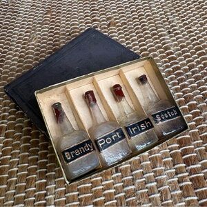 Antique Last Swallows From Cuba Prohibition Vials In Faux Book Rare Collectible